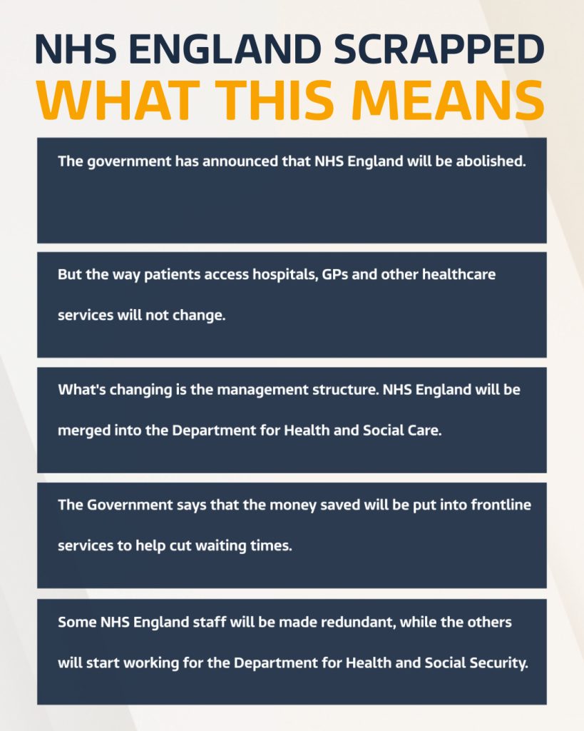 What abolishing NHS England means