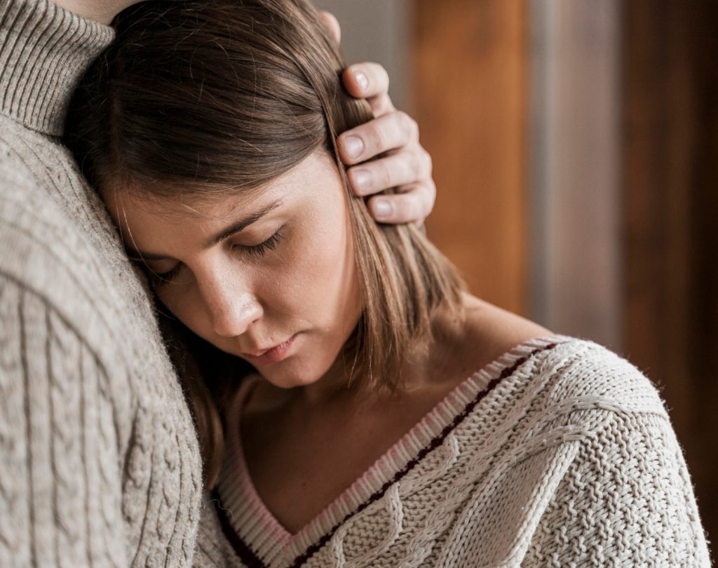Upset woman