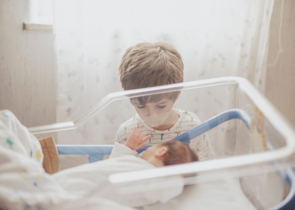 baby with little brother