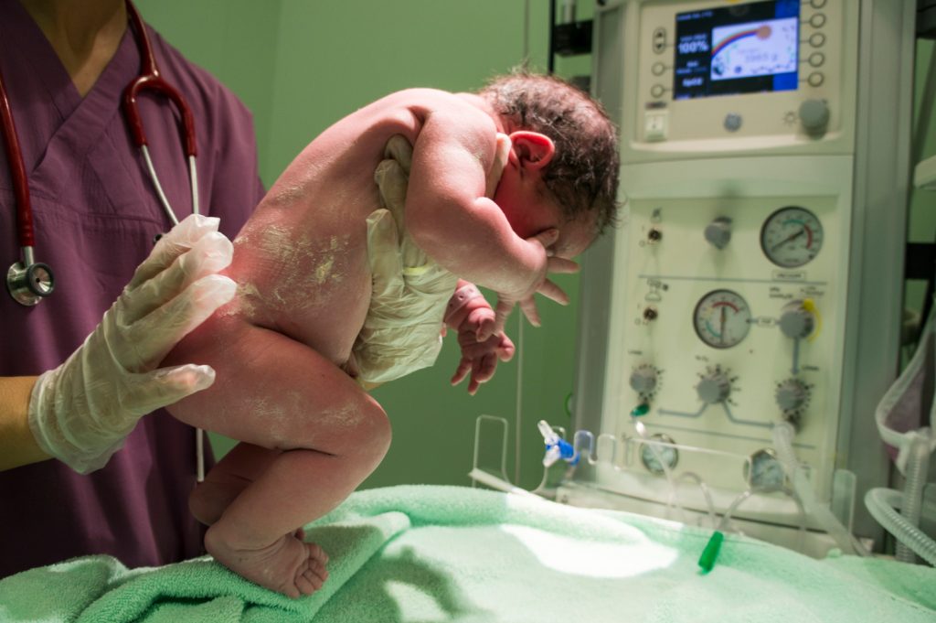 newborn baby in hospital